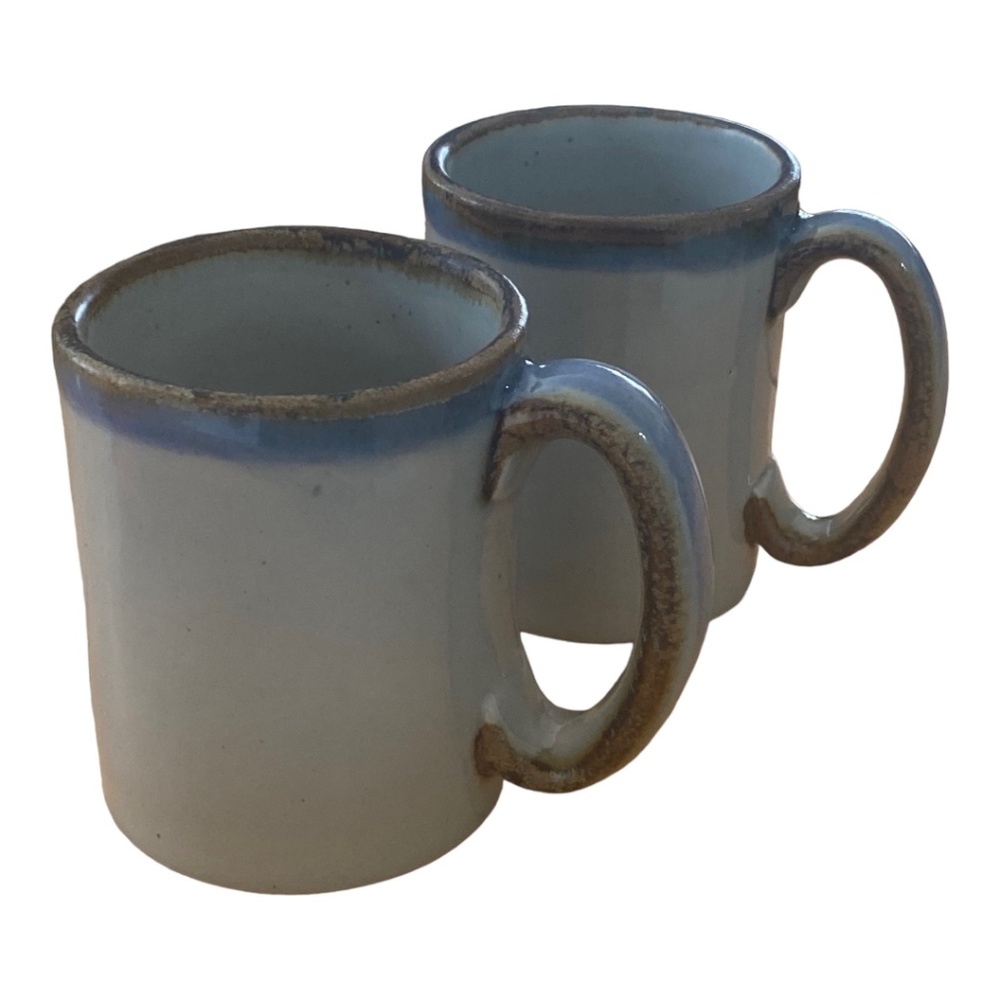 Vintage Ceramic pottery mugs, set of 2, by famous artist Ken Edwards